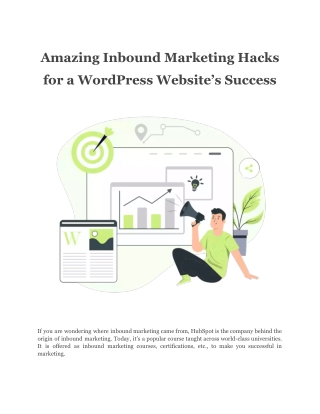 Amazing Inbound Marketing Hacks for a WordPress Website’s Success