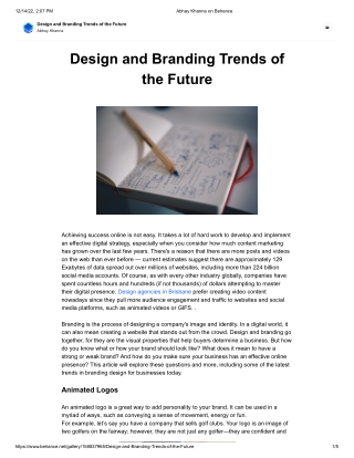 Design and Branding trends of the Future
