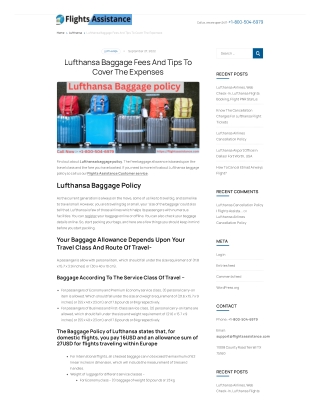 Flightsassistance com Lufthansa baggage policy