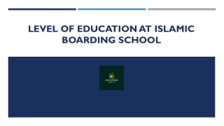 Level Of Education At Islamic Boarding School