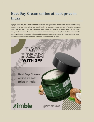Best Day Cream online at best price in India