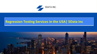 Regression Testing services in the USA