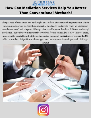 Dispute Resolution Services | Company Mediation