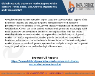 cystinuria treatment market  report