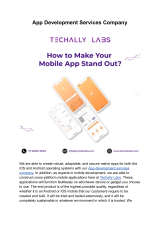 App Development Services Company | Techally Labs