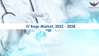 IV Bags Market Opportunities, Business Forecast To 2028