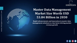 Master Data Management Market to display unparalleled growth over 2022-2030
