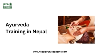 Ayurveda Training in Nepal