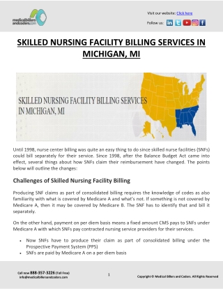 SKILLED NURSING FACILITY BILLING SERVICES IN MICHIGAN, MI