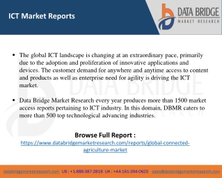 Connected agriculture market report