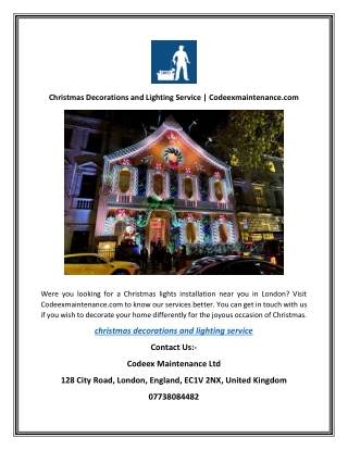 Christmas Decorations and Lighting Service | Codeexmaintenance.com