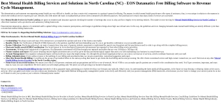 Best Mental Health Billing Services and Solutions in North Carolina