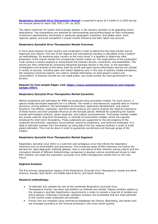 Respiratory Syncytial Virus Therapeutics Market opportunities, Regional 2029