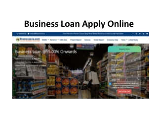 Business Loan Apply Online