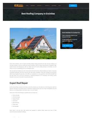 Best Roofing Company in Encinitas
