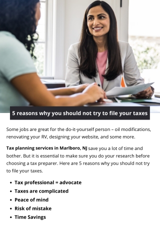 5 reasons why you should not try to file your taxes