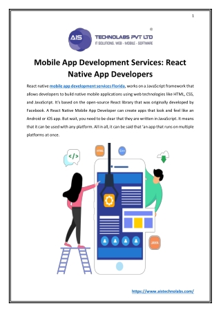 Mobile App Development Services React Native App Developers