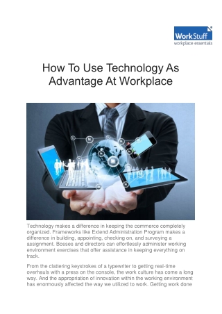 How To Use Technology As Advantage At Workplace