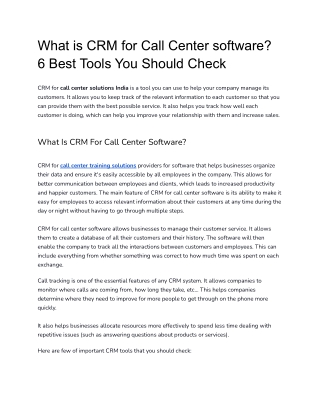 What is CRM for Call Center software_ 6 Best Tools You Should Check