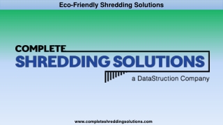 Eco-Friendly Shredding Solutions