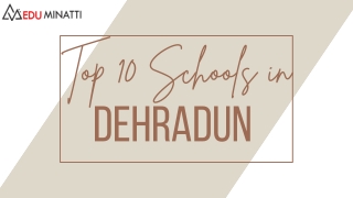 Top 10 Schools in Dehradun