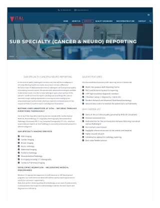 Neuro Radiology Reporting Services