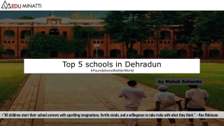 Top 5 Schools in Dehradun