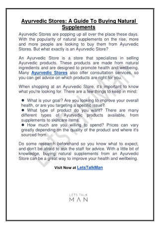 Ayurvedic Stores A Guide To Buying Natural Supplements