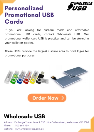 Personalized Promotional USB Cards