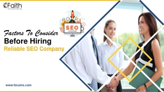 Factors To Consider Before Hiring Reliable Seo Company