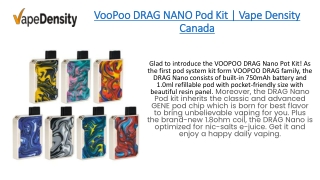VooPoo DRAG NANO Pod Kit