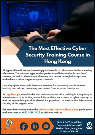 The Most Effective Cyber Security Training Course in Hong Kong