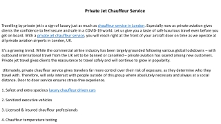 Private Jet Chauffeur Service