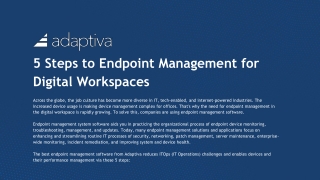 5 Steps to Endpoint Management for Digital Workspaces