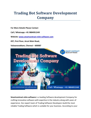 Trading Bot Software Development Company