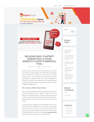 Reasons Why Chatbot Marketing Is Your Website’s Most Powerful Tool