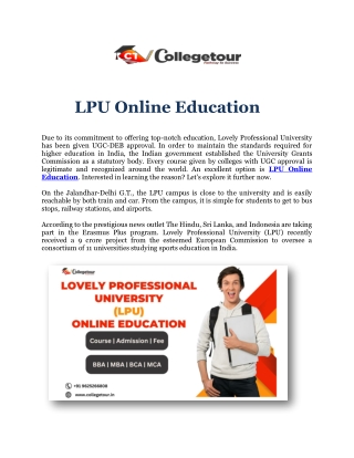 LPU Online Education