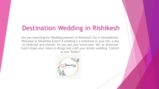 Destination Wedding Planner in Rishikesh Book Appointment Today