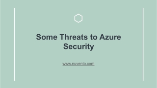 Common Risks to Azure Security