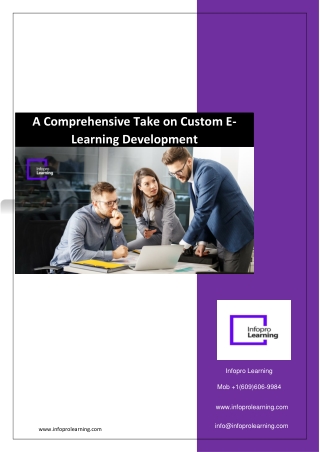 A Comprehensive Take on Custom E-Learning Development
