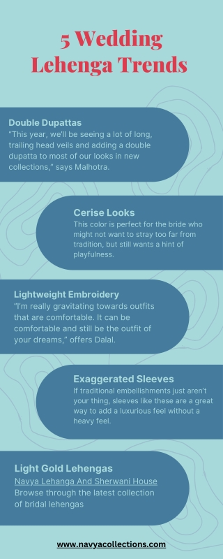 5 Wedding Lehenga Trends  - Info