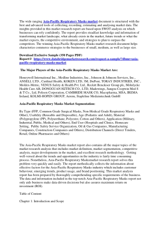Asia-Pacific Respiratory Masks Market