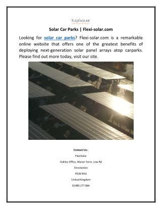 Solar Car Parks