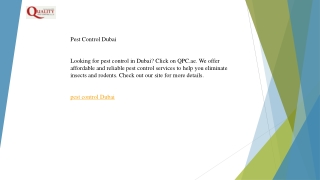 Cockroach Pest Control Dubai  Qpc.ae