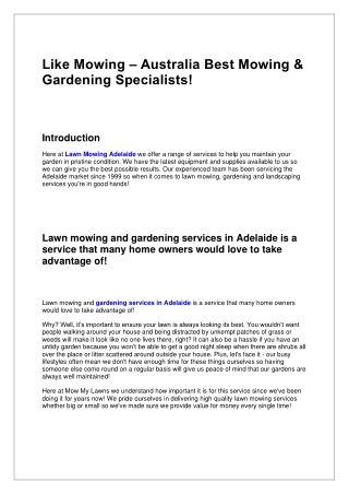 Best Quality Garden & Landscape Services In Adelaide