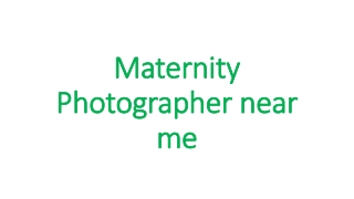 Maternity Photographer near me