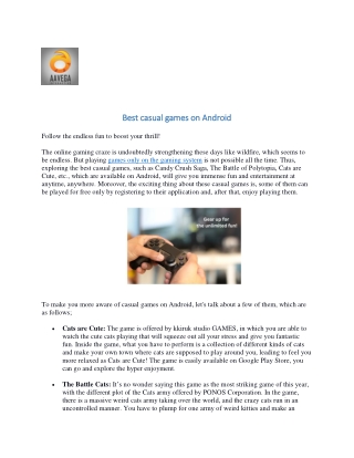 Best casual games on Android pdf