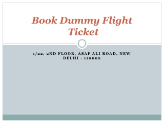 Book Flight Ticket