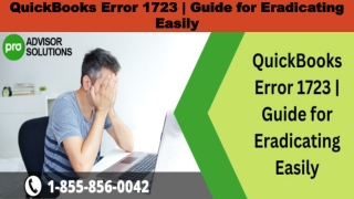 A quick and easy guide to resolve QuickBooks Error 1723