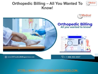 Orthopedic Billing All You Wanted To Know